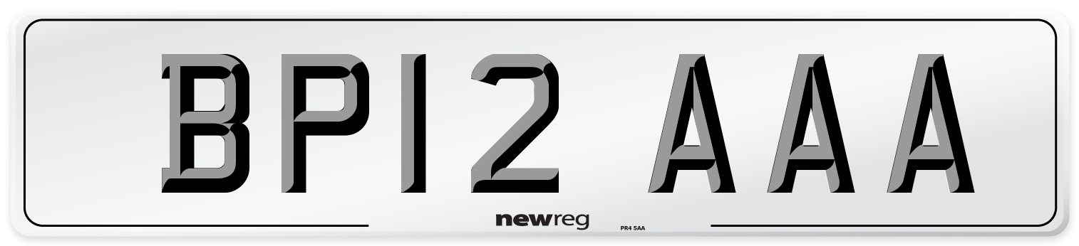 BP12 AAA Number Plate from New Reg